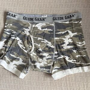Men’s Guide Gear Camo Boxer Briefs - Olive/Gray, XL